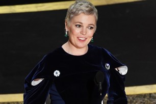 Olivia Colman at Oscars 2020