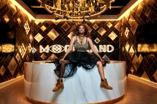 Tyra Banks poses at ModelLand