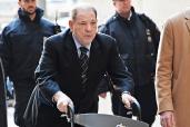 Disgraced movie mogul Harvey Weinstein arrives to NYC Criminal Court.