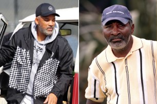 Will Smith transforms into Richard Williams, the father of Venus and Serena Williams, on the set of "King Richard."