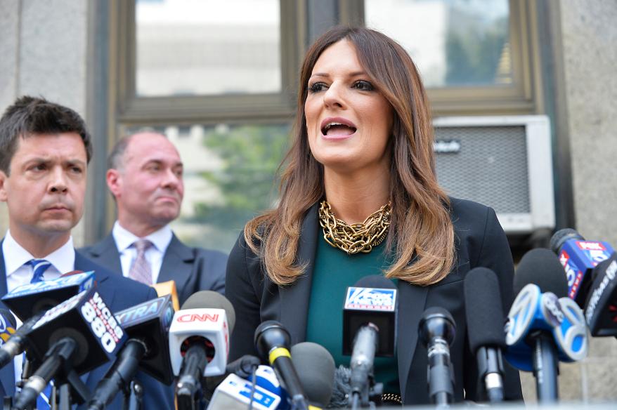 Harvey Weinstein's new lawyer Donna Rotunno speaks to the press outside of NYC Criminal Court.