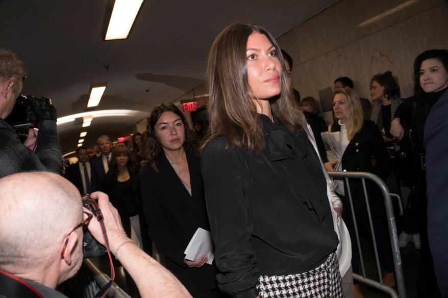 Dawn Dunning, right, and Mimi Haley, left, arrives at court for Harvey Weinstein sentencing.