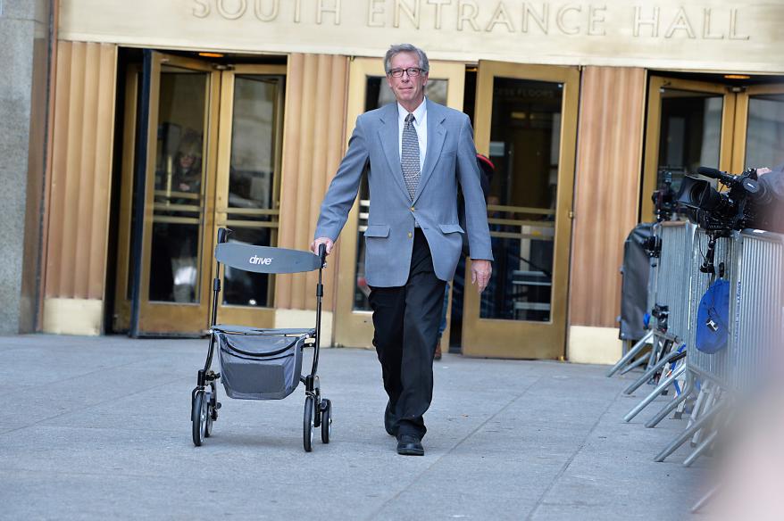 Harvey Weinstein's walker is brought out of court after the jury found Weinstein guilty on multiple charges on February 24, 2020.