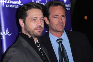 Jason Priestley and Luke Perry in 2011