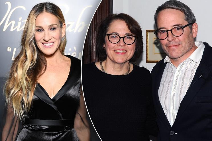 Sarah Jessica Parker, husband Matthew Broderick and Matthew Broderick's sister, Janet