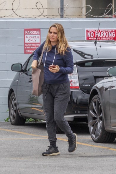 Alicia Silverstone heads to the pharmacy in Los Angeles.