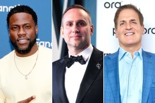 Kevin Hart, Michael Rubin and Mark Cuban