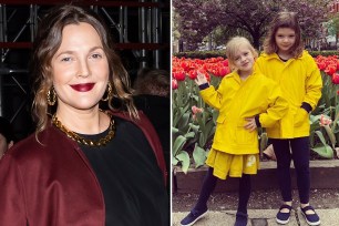 Drew Barrymore and her daughters Frankie and Olive