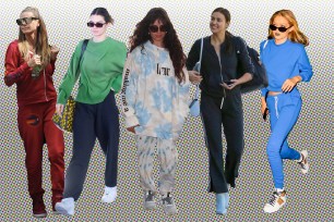 Heidi Klum, Kendall Jenner, Camila Cabello, Irina Shayk and Gigi Hadid in sweatpants