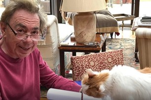 Andrew Lloyd Weber and his cat