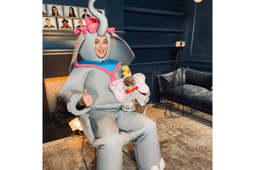 Katy Perry and her dog dress up as characters from "Dumbo" for ABC's "The Disney Family Singalong."