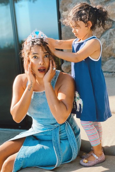 Priyanka Chopra lets her niece, Sky Krishna, do her makeup in LA.