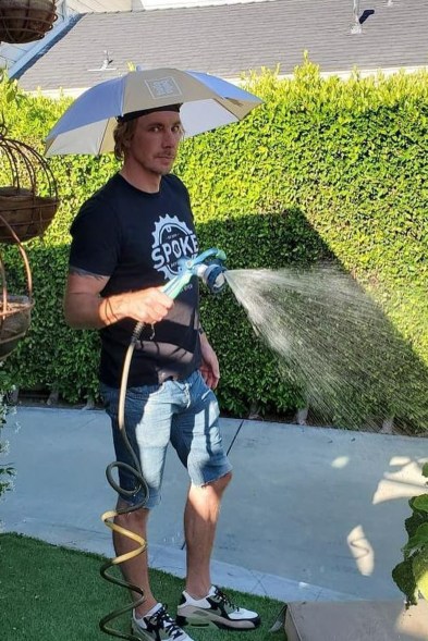 I did not execute an epic escape from LA in an off-road vehicle, flame-throwers ablaze while my wife and daughters sang songs about my valiance," Dax Shepard dreamed about his ideal Father's Day in LA.