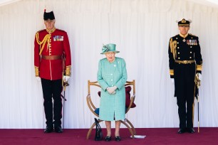 Queen Elizabeth II attends Trooping The Colour, the Queen's birthday ceremony at Windsor Castle