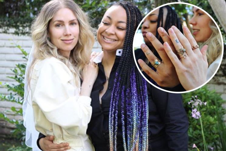 Raven-Symone revealed that she and new-wife Miranda had their initials tattooed on their ring fingers ahead of their wedding
