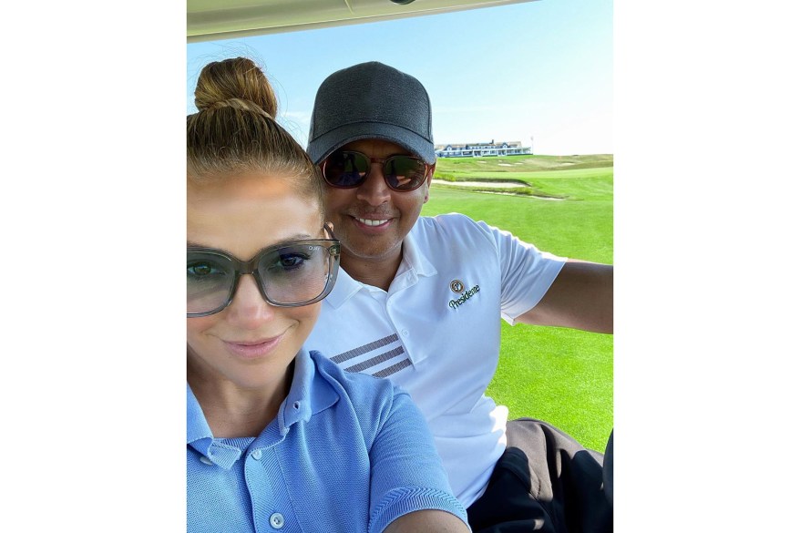 lex Rodriguez and Jennifer Lopez celebrate A Rod's 45th birthday with a romantic trip to a Southampton golf course.