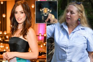 Minka Kelly, Carole Baskin and tiger Lila