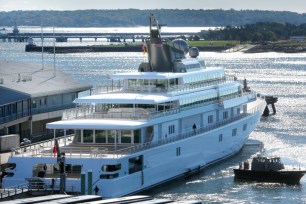 David Geffen's yacht Rising Sun in 2013