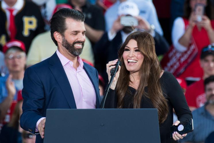 Donald Trump Jr. and Kimberly Guilfoyle at a Donald Trump rally in May of 2019