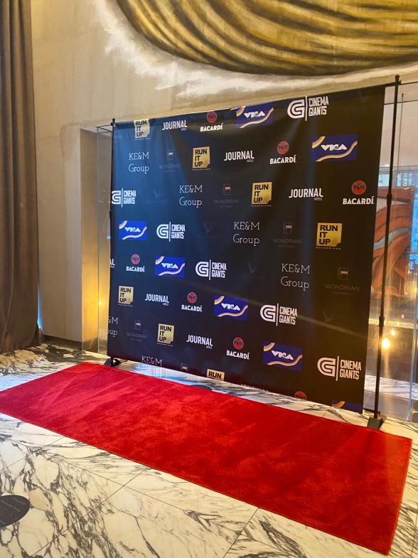 Step and repeat at Mondrian Park Avenue