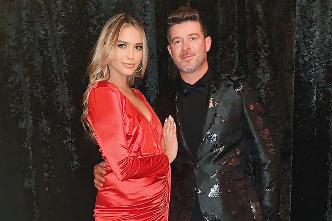 April Love Geary and Robin Thicke