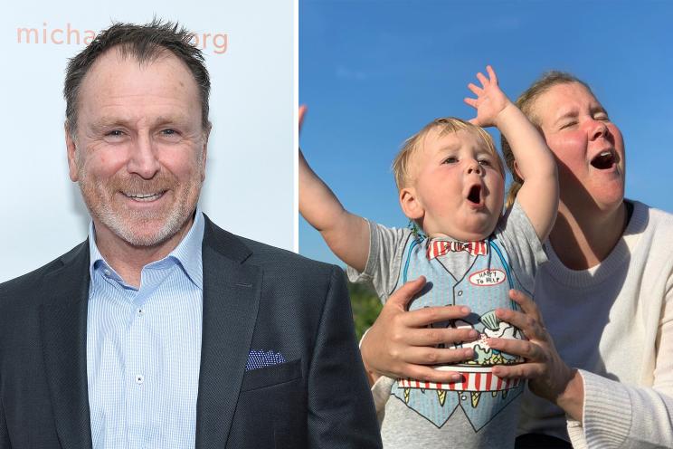 Colin Quinn and Amy Schumer with her son Gene