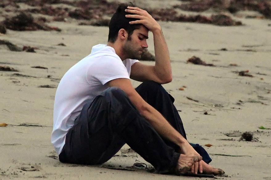 Max Ehrich at the beach in Malibu