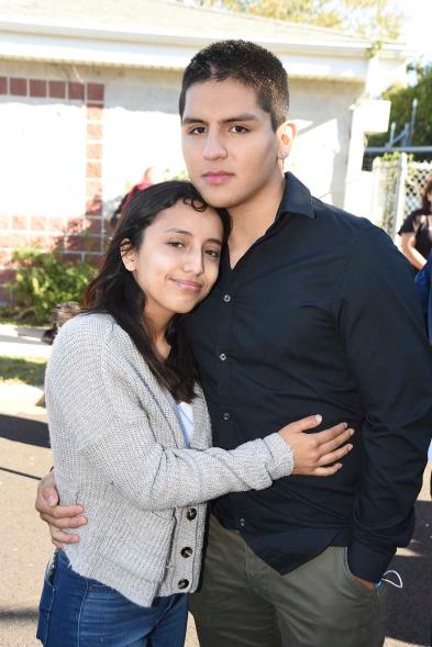 David Peralta with his girlfriend Christina Lopez