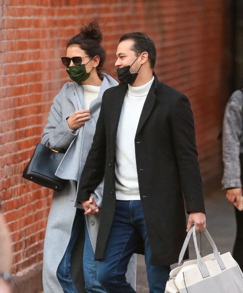 Katie Holmes and boyfriend Emilio Vitolo Jr. head out in New York.