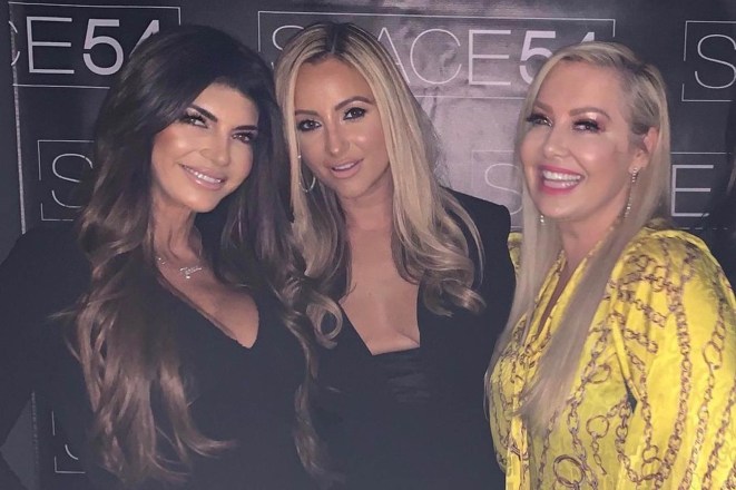 Elvira Grau (far right) with “Real Housewives of New Jersey” star Teresa Giudice and a friend.