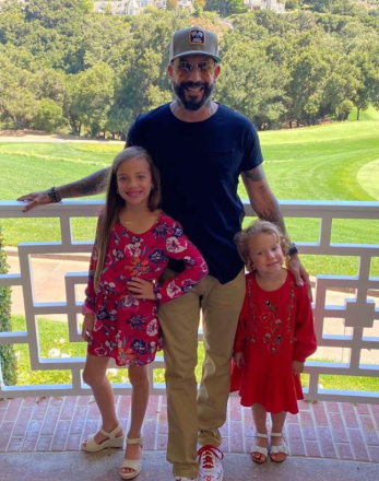 AJ McLean with daughters, Ava and Lyric. 