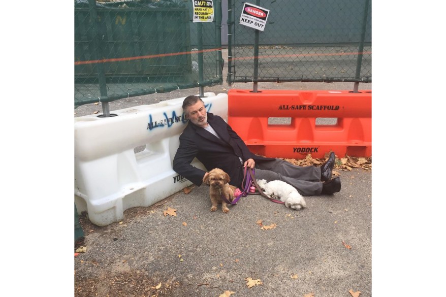 "The good old days..." says Alec Baldwin, posting a past shot with his pups.