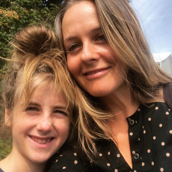 Alicia Silverstone celebrates her 44th birthday with her son, Bear.