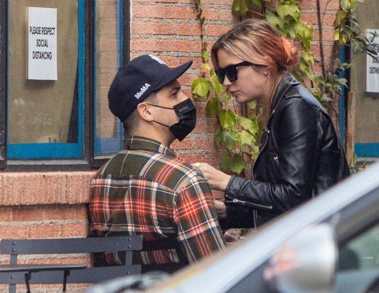 Ashley Benson and G-Eazy look cozy while grabbing breakfast at Alfred's in Studio City, Calif.