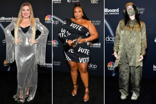 Celebrities brought their sparkly style A-game to the 2020 Billboard Music Awards at Los Angeles’ Dolby Theatre on Wednesday night. See the best looks from the night ahead, from Lizzo’s election-themed LBD to Billie Eilish’s green Gucci getup that included a matching face mask.