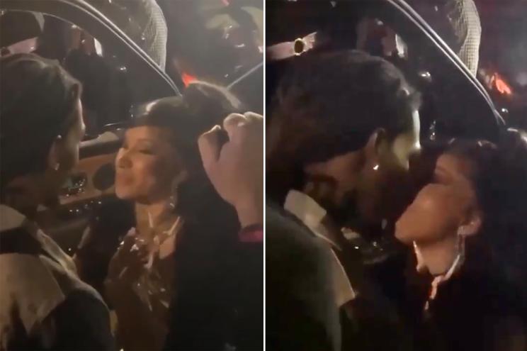 Cardi B and Offset kiss at her 28th birthday party