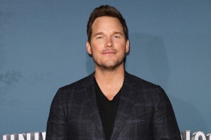Actor Chris Pratt attends the "Jurassic World-The Ride" grand opening celebration at Universal Studios Hollywood on July 22, 2019
