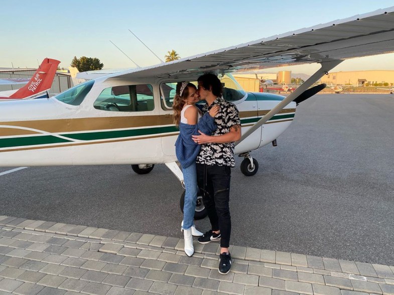 Debby Ryan posts photos from her private plane ride above Los Angeles with her boyfriend, Josh Dunn.