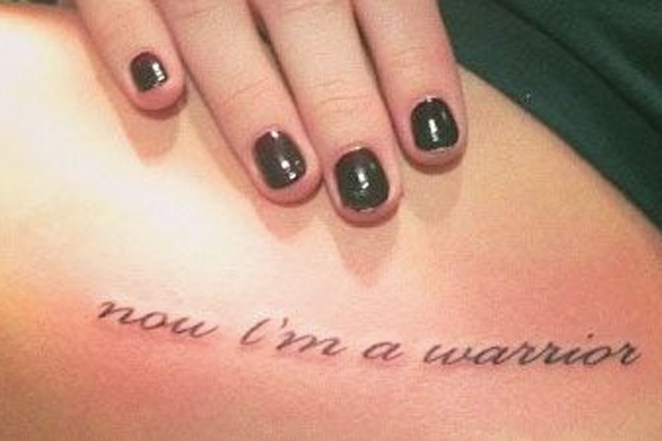 Demi Lovato warrior tattoo