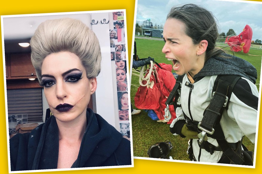 Best star snaps of the week: Emilia Clarke goes skydiving, Anne Hathaway transforms into a witch