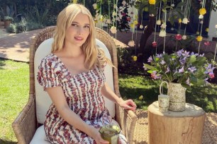 Emma Roberts at her "magical garden" baby shower.