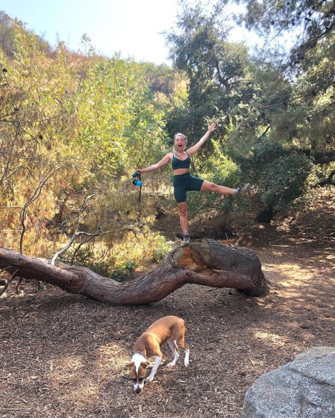 Florence Pugh fights a tough couple of weeks with an afternoon hike.