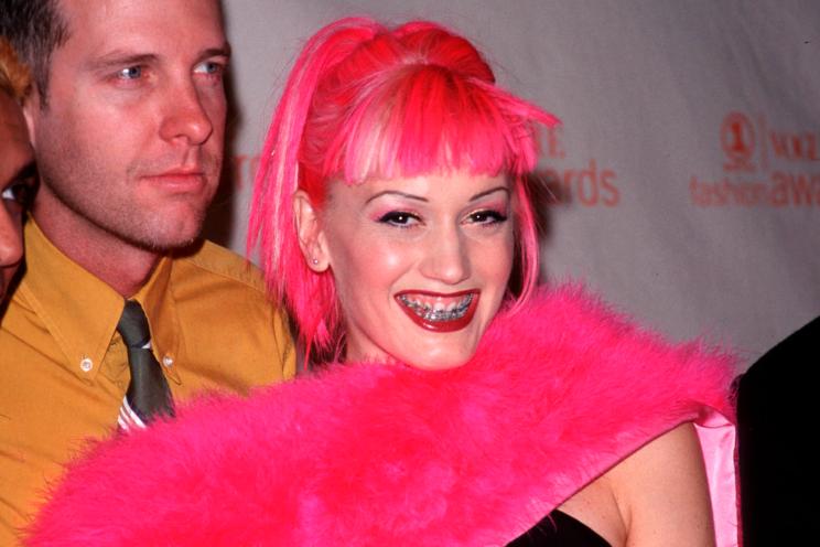 Gwen Stefani (and her hot pink hair) at the 1999 VH1/Vogue Fashion Awards.