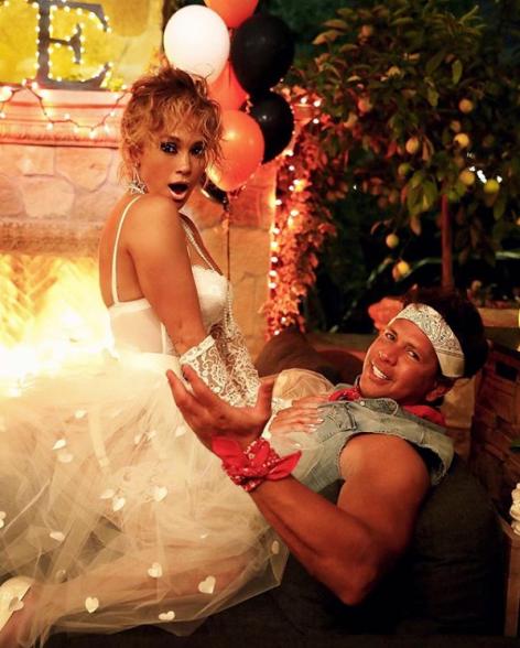 Jennifer Lopez and Alex Rodriguez as Madonna and Bruce Springsteen