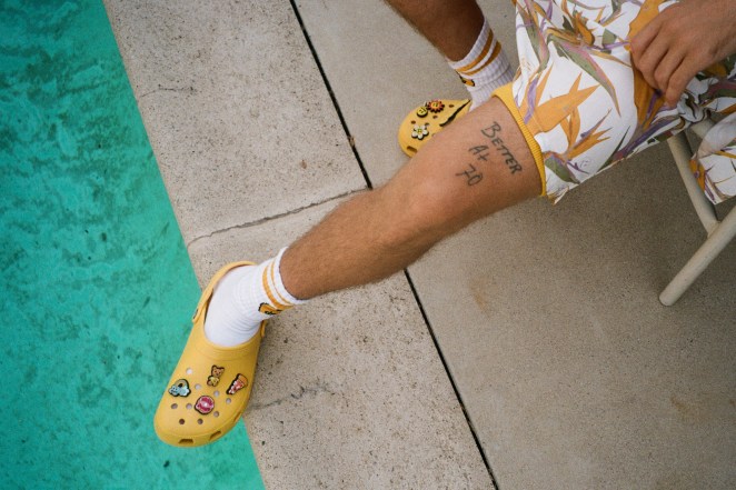 Justin Bieber's Drew House Crocs will be available at 12 p.m. EST on Oct. 13.