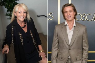 Texas healthcare CEO Kelli Christina, left, is suing Brad Pitt for $100,000.