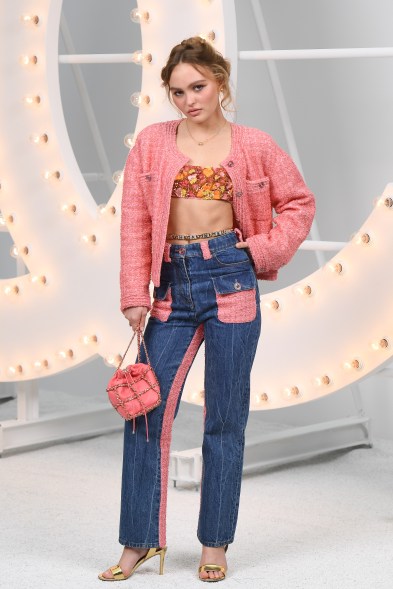 Lily-Rose Depp attends the Chanel Womenswear Spring/Summer 2021 show.