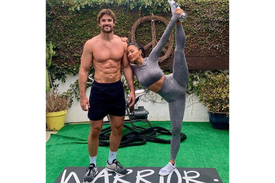 In LA, Nicole Scherzinger gets a workout in with her boyfriend, rugby player Thom Evans.