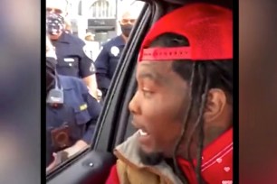 Offset livestreams getting pulled over by cops in Beverly Hills