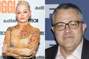 Rose McGowan and Jeffrey Toobin